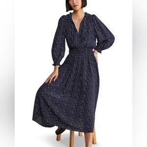 Vineyard Vines Scattered Dots Midi Dress Blue Size S
